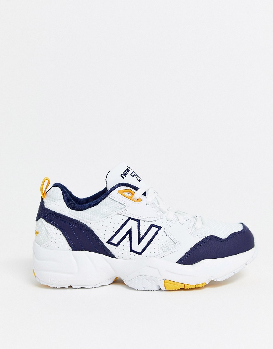 New Balance - 708 - Hvide og marineblå chunky sneakers