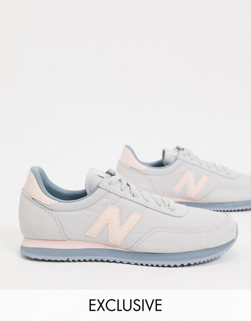New Balance 720 trainers grey and pink