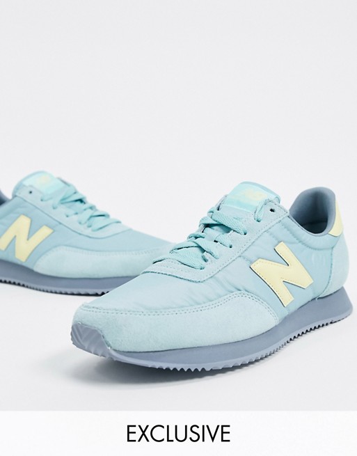 New Balance 720 trainers in blue and yellow