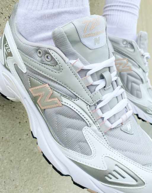 New Balance - 725 - Premium sneakers in grijs met roze, 2 van 4