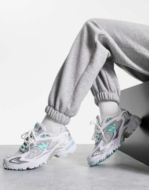 New Balance - 725 - Sneakers i grå og vandgrøn, 4 af 4