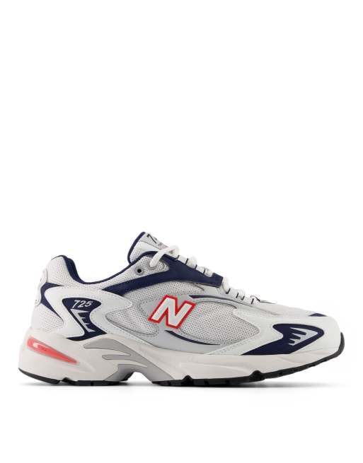 New Balance 725 sneakers in white with red and blue detail | ASOS