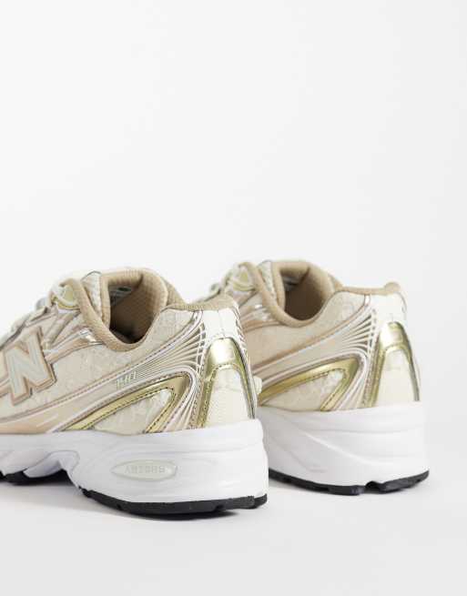 New Balance - 740 - Baskets avec détails en dentelle - Doré métallisé, 2 de 5