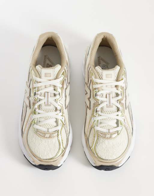 New Balance - 740 - Baskets avec détails en dentelle - Doré métallisé, 3 de 5