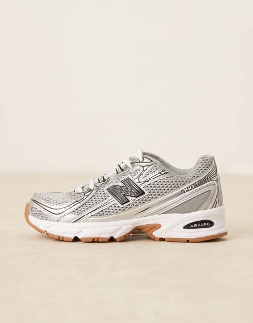 New Balance 740 unisex sneakers in silver and black