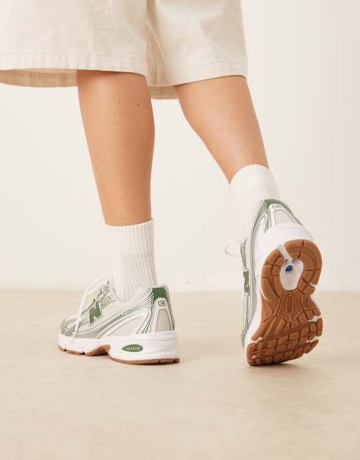 New Balance - 740 - Baskets unisexes - Argenté et vert, 3 de 5