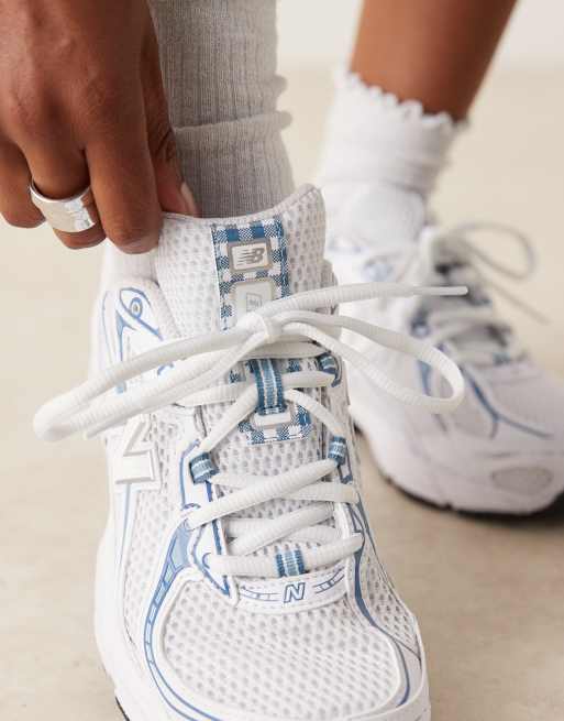 New Balance – 740 – Blå, ginghamrutiga sneakers - exklusivt hos ASOS, 3 av 5