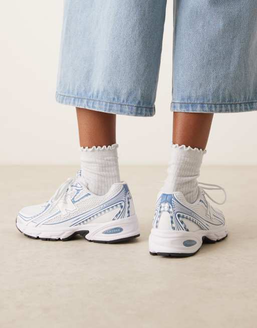 New Balance – 740 – Blå, ginghamrutiga sneakers - exklusivt hos ASOS, 4 av 5