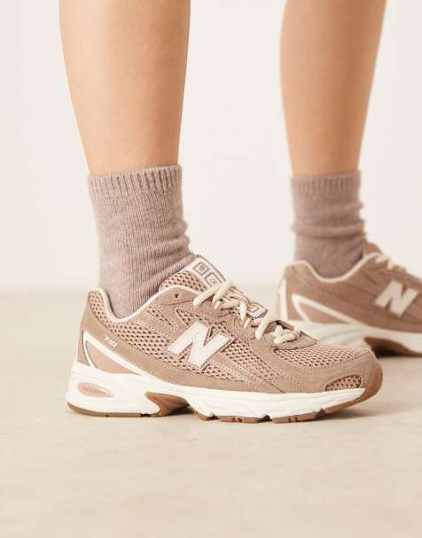 New Balance - 740 - Brun sneakers i ruskind - Kun hos ASOS - view 1