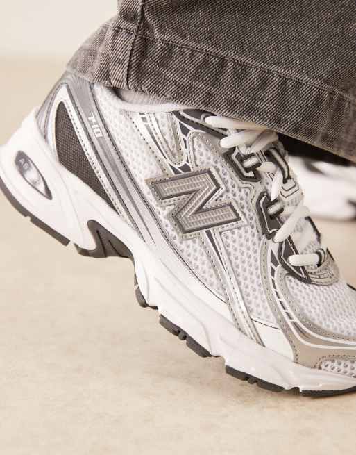 New Balance - 740 - Hvide og sølvfarvede unisex-sneakers, 5 af 5