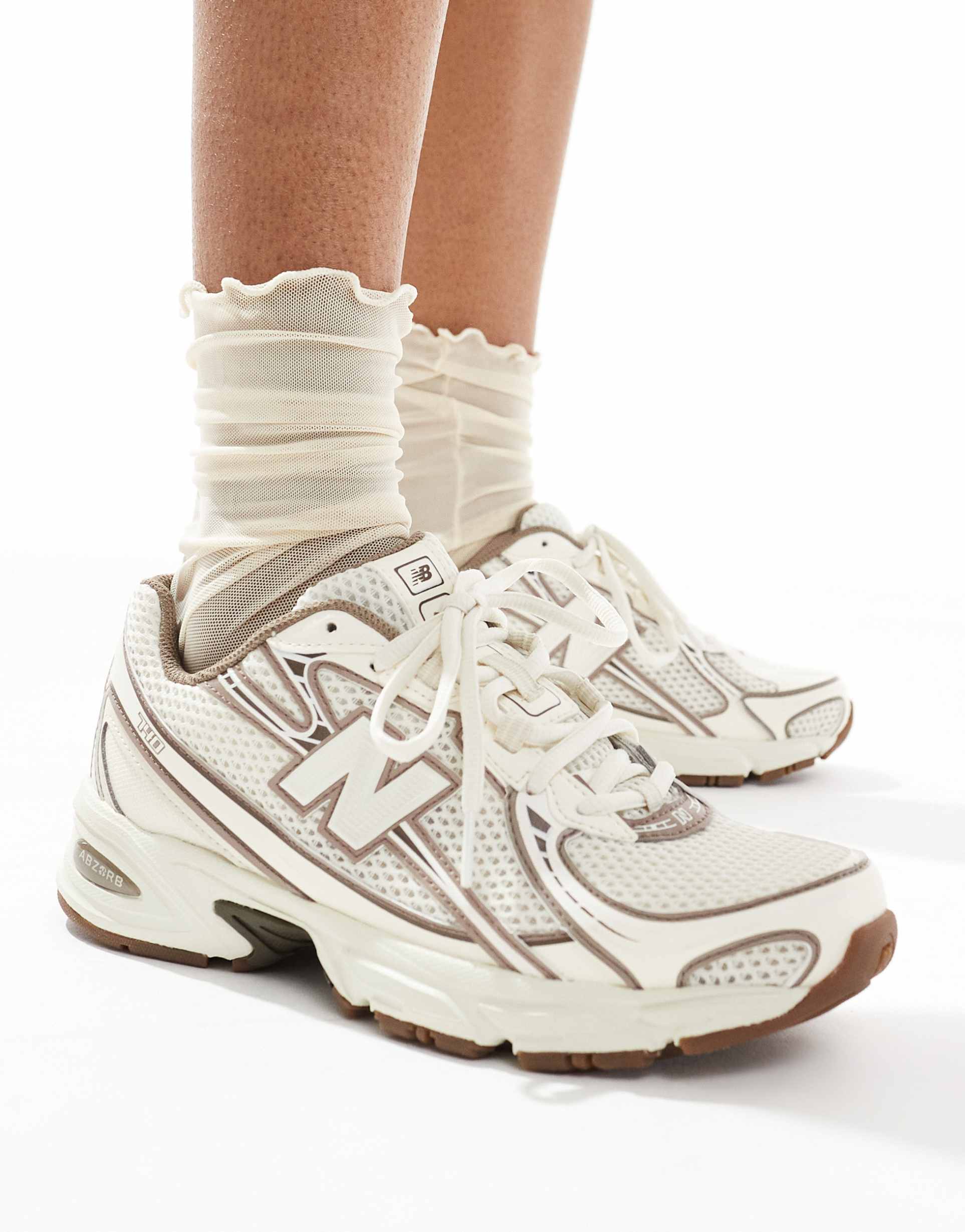 new balance 740 in beige and brown - exclusive to asos