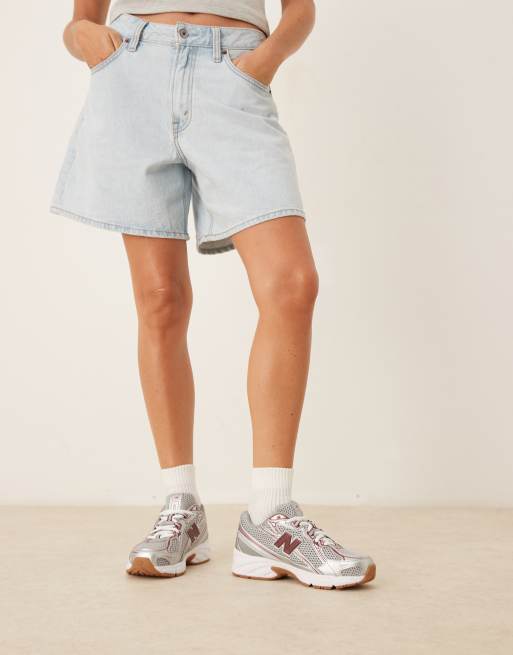 New Balance – 740 – Silverfärgade och vinröda träningsskor i unisex-modell, 5 av 5