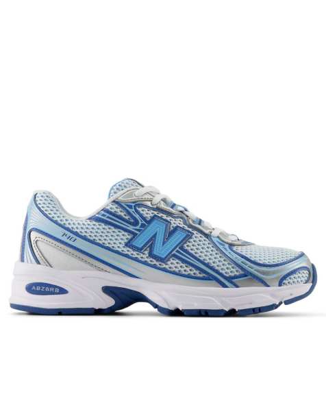 New Balance – 740 – Sneaker in Weiß und Blau - view 1