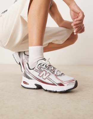 New Balance - 740 - Sneaker in Weiß und Rot