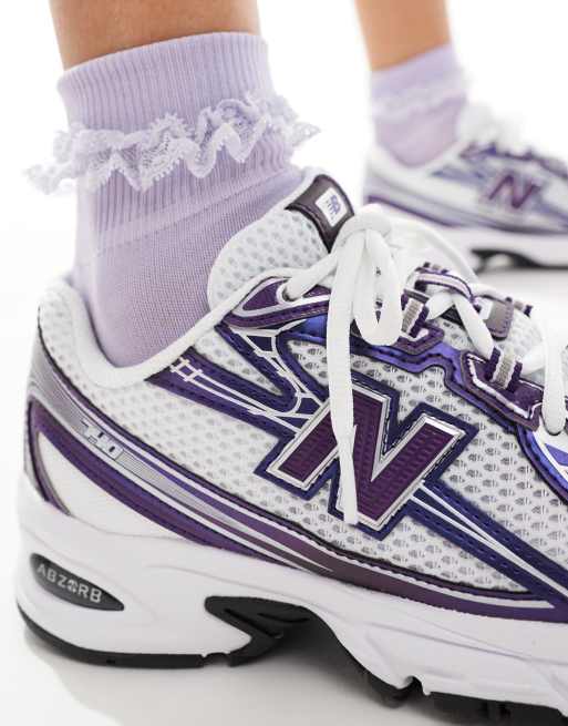 New Balance – 740 – Sneaker in Weiß und Violett, 4 von 5