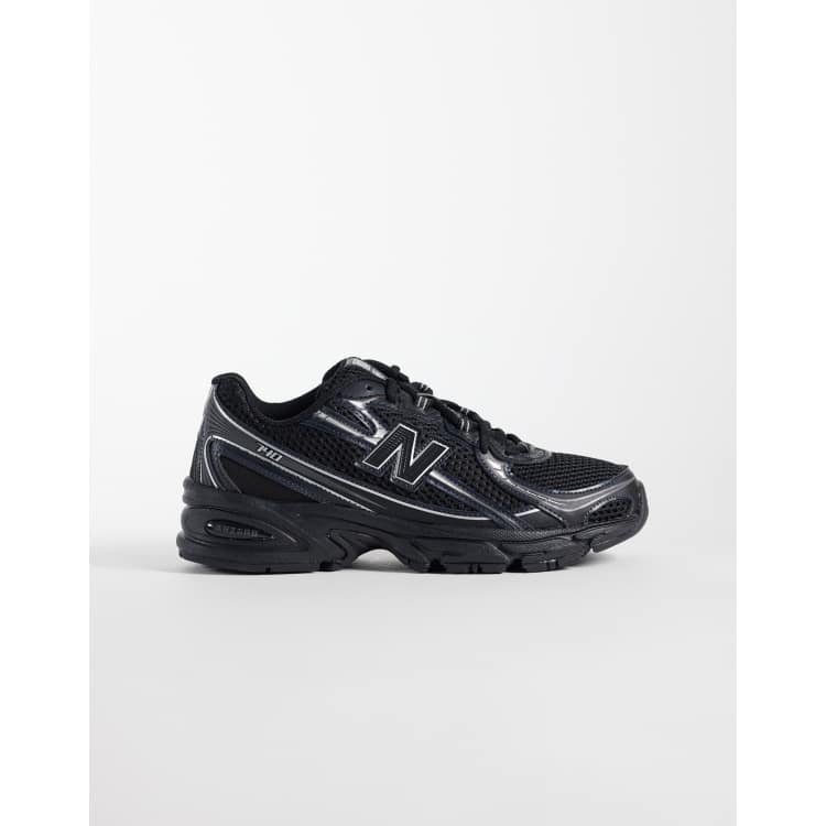 Grond ブラックメタル　blackl New Balance 740 sneakers in black and silver metallic | ASOS