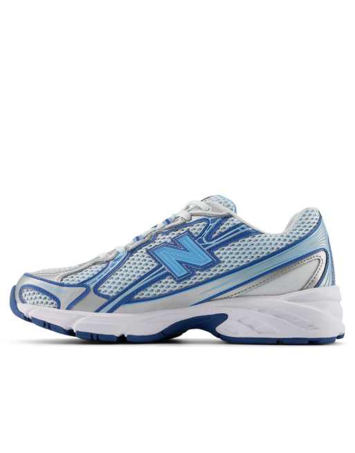 New Balance 740 trainers in white and blue