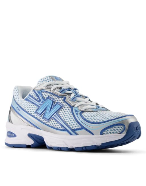 New Balance 740 trainers in white and blue