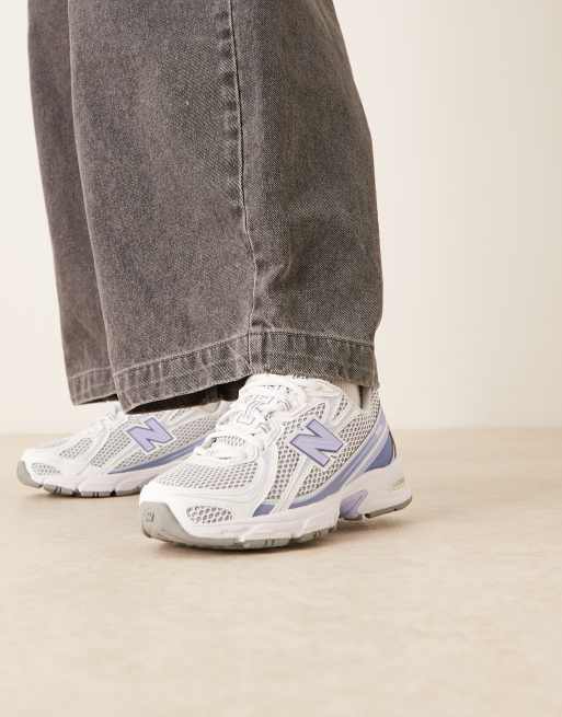 New Balance 740 sneakers in white and blue, 5 of 5