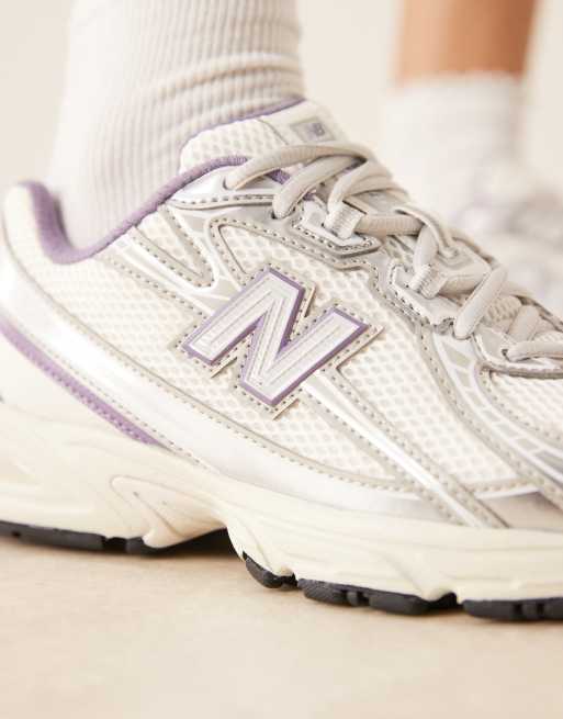 New Balance 740 sneakers in white and metallic , 4 of 5