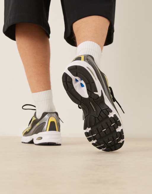 New Balance - 740 - Sneakers in zwart met geel, 3 van 5