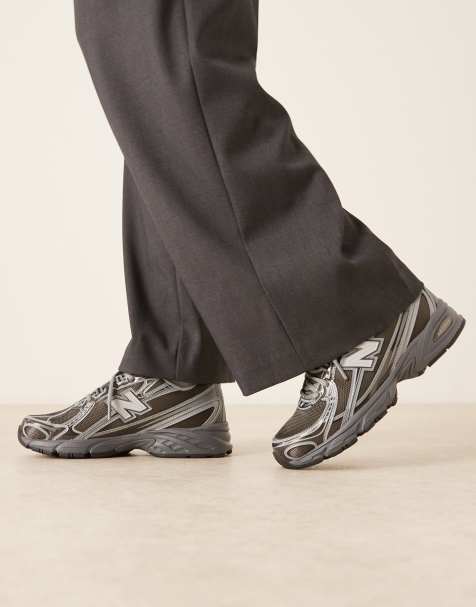 New Balance - 740 Sneakers metallizzate nere e grigie - view 1