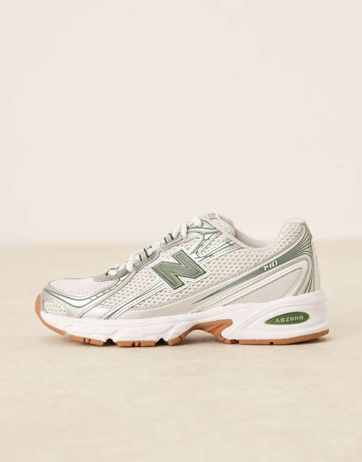 New Balance - 740 - Sneakers unisex argento e verdi, 2 di 5