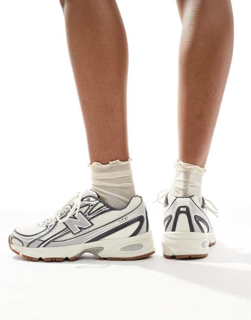 New Balance 740 trainers in beige and grey - Exclusive to ASOS, 4 of 5