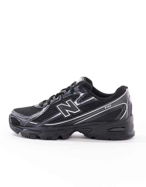 New Balance 740 trainers in black and silver metallic, 2 of 5