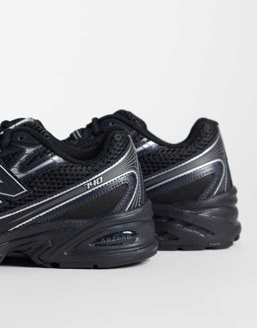 New Balance 740 trainers in black and silver metallic, 3 of 5