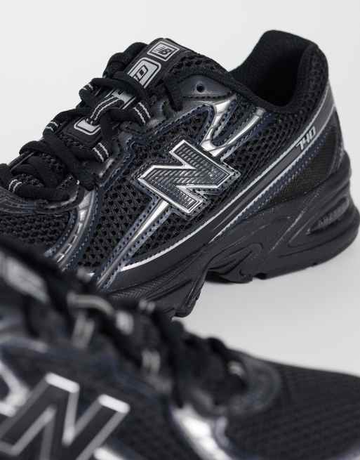 New Balance 740 trainers in black and silver metallic, 5 of 5