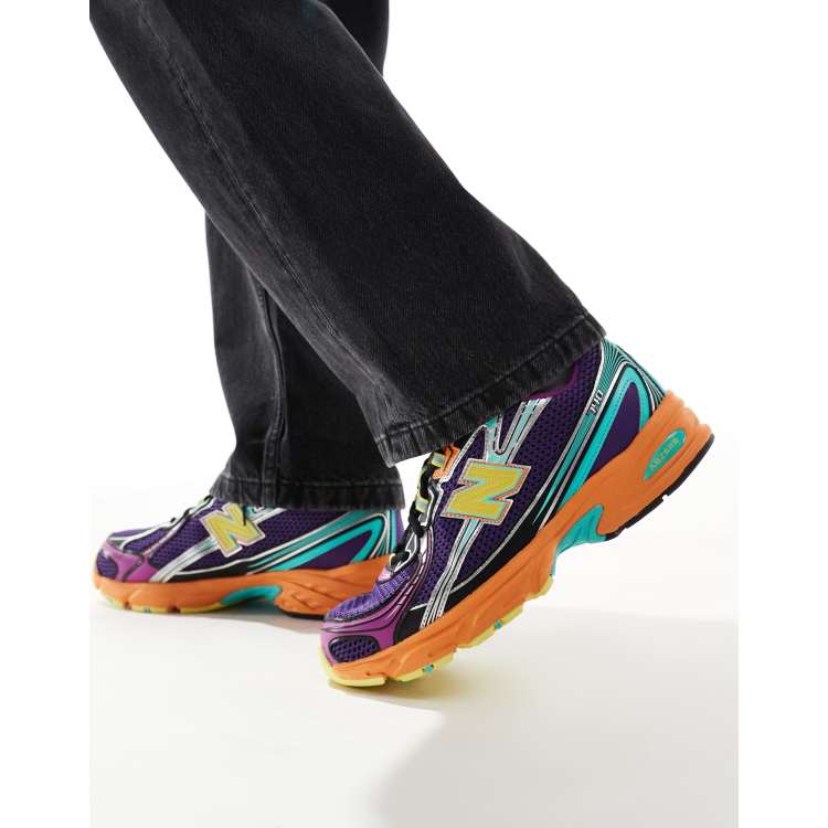 New Balance 740 trainers in purple and orange | ASOS