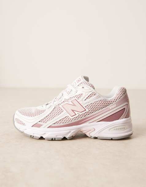 New Balance 740 trainers in white and light pink - view 1