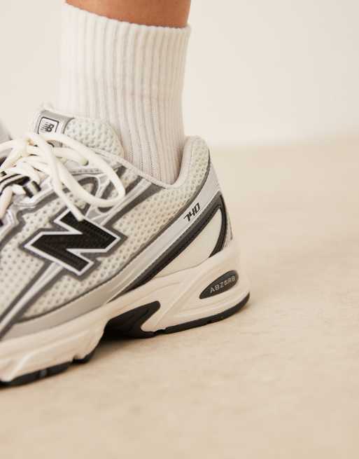 New Balance - 740 - Unisex - Hvide/beige/sorte sneakers, 4 af 5