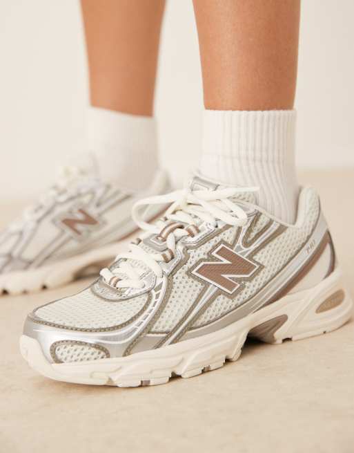 New Balance – 740 – Unisex-Sneaker in Weiß, Silber und Beige, 5 von 5