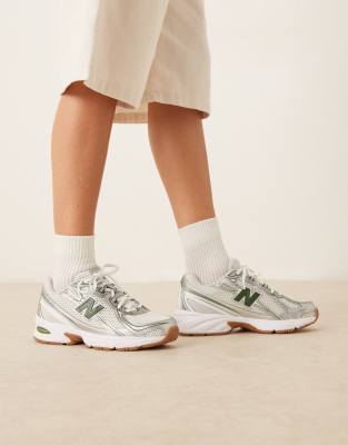 New Balance 740 unisex trainers in silver and green