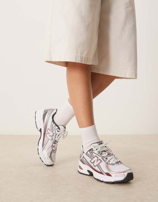 New Balance – 740 – Vita och röda träningsskor, 4 av 5
