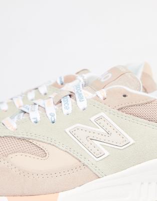 new balance 840 baskets avec logo sur les lacets rose