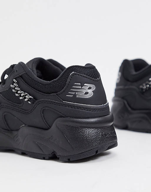 New Balance 850 chain metallic sneakers in black