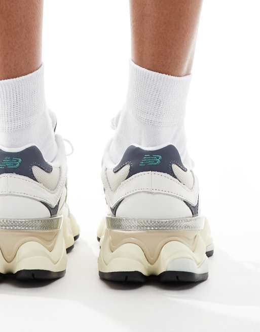 New Balance – 9060 – Biało-turkusowe buty sportowe, 3 z 4