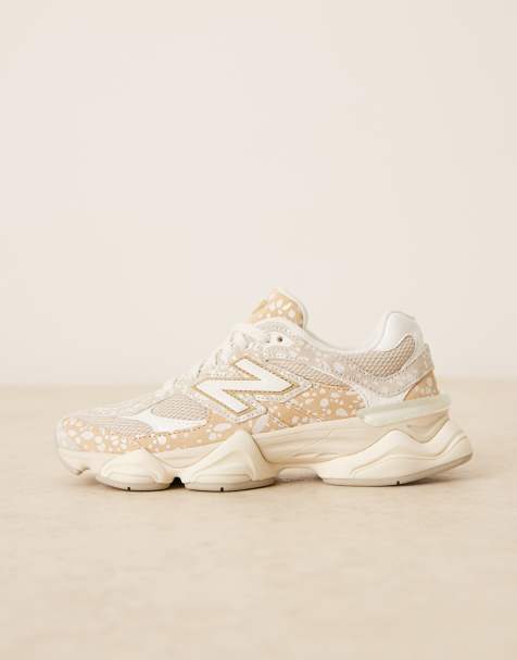 New Balance 9060 deer print sneakers in sesame - view 1