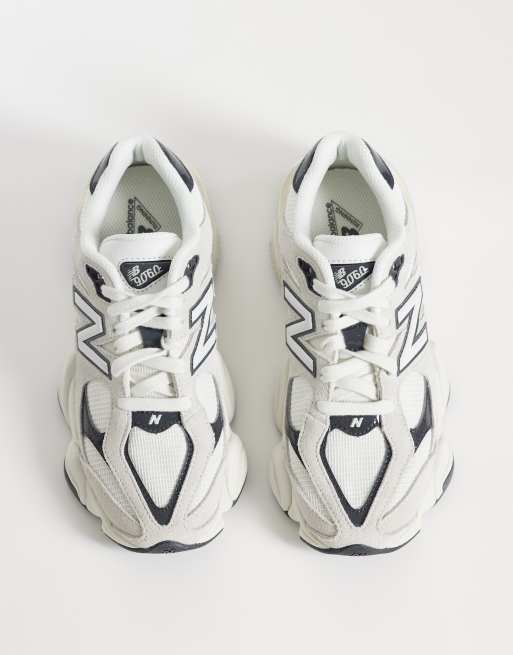 New Balance 9060 sneaker in white and black, 3 of 5
