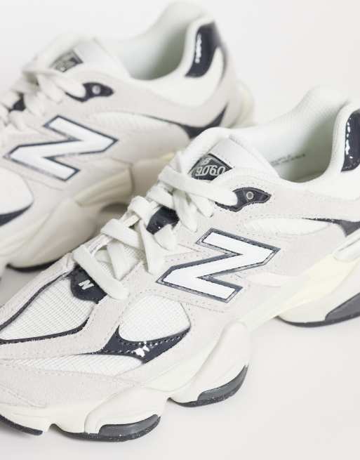 New Balance 9060 sneaker in white and black, 4 of 5