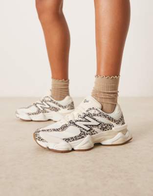 New Balance - 9060 - Sneaker mit Leopardenmuster-Detail, exklusiv bei ASOS-Neutral