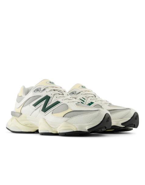 New Balance - 9060 - Sneakers bianche con dettaglio verde e grigio - view 1