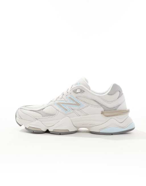 New Balance - 9060 - Sneakers bianco sporco e azzurre, 2 di 5