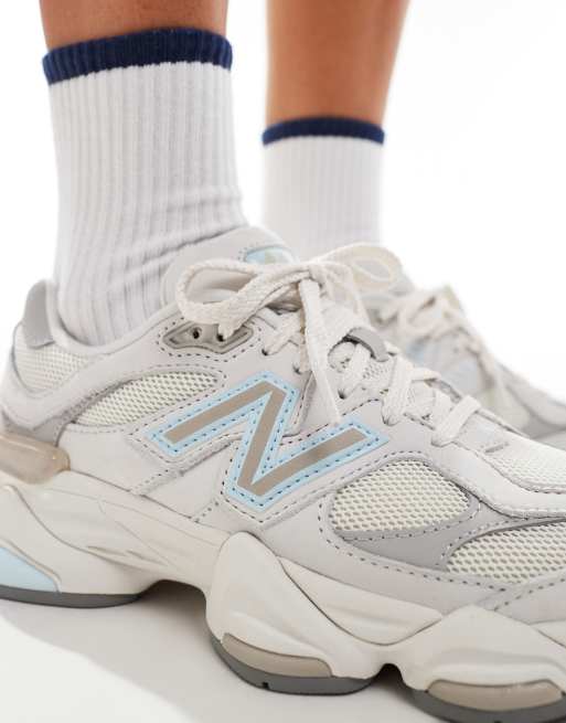 New Balance - 9060 - Sneakers i råhvid/lyseblå, 4 af 5