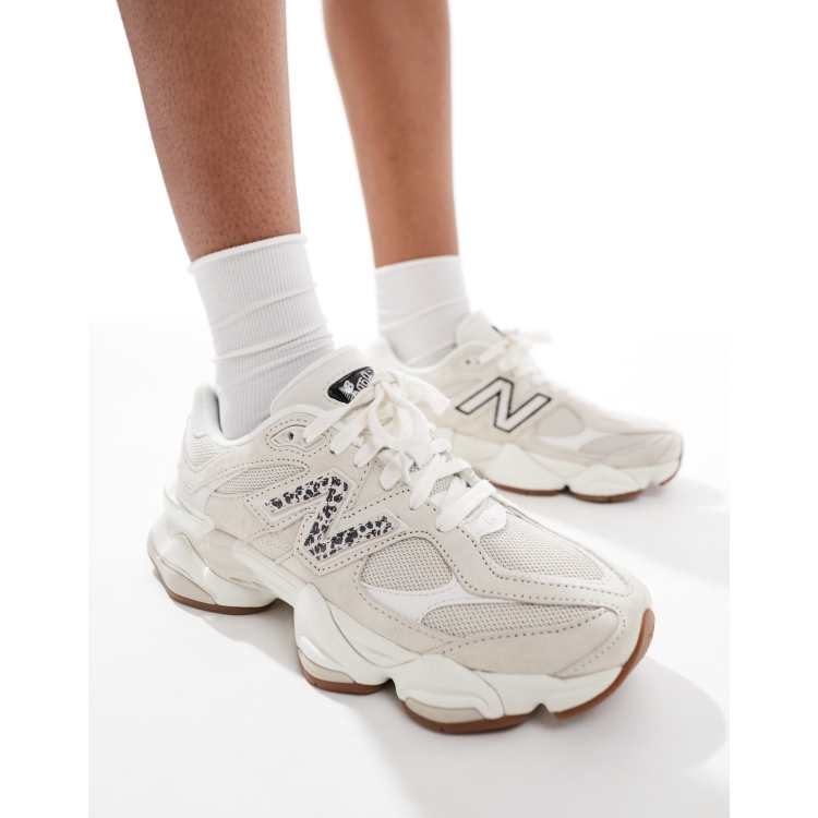 New Balance☆ 9060 レースアップ スニーカー New Balance 9060 sneakers in beige with leopard print detail