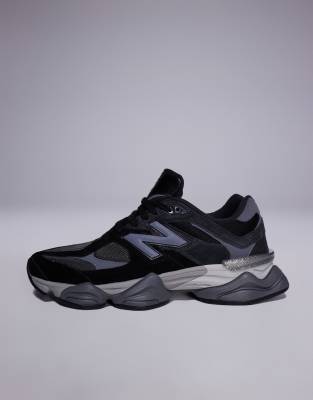 New Balance 9060 trainers in black and dark grey