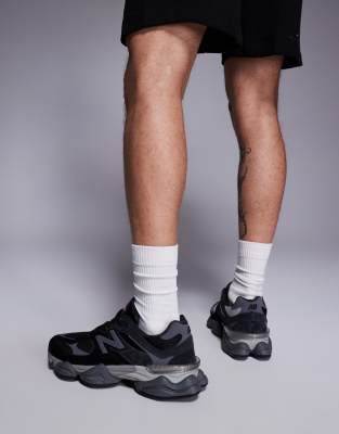 New Balance 9060 trainers in black and dark grey